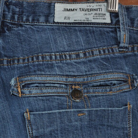JIMMY TAVERNITI Anti-Exposure Distressed Denim Jeans sz31, W34" L31" - Picture 1 of 6